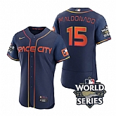 Astros 15 Martin Maldonado Navy Nike 2022 World Series City Connect Flexbase Jersey,baseball caps,new era cap wholesale,wholesale hats